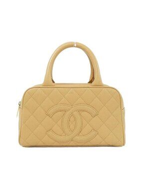 Chanel Boston Bag Travel Bags Beige
